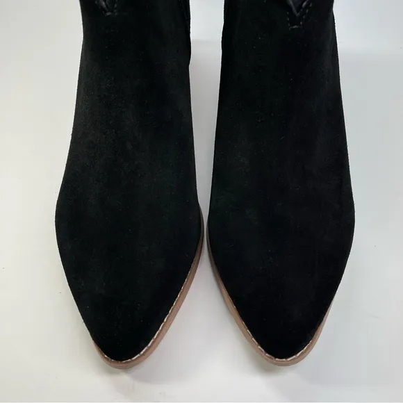 Aqua College Woman's Emily Black Suede Waterproof Black Ankle Boots Size