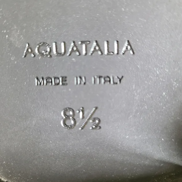 aquatalia nadie leather ankle boots waterproof black made in italy size 8.5