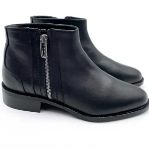 aquatalia nadie leather ankle boots waterproof black made in italy size 8.5