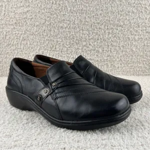 Aravon Shoes Womens 10 Black Danielle AR Casual Comfort Slip On Career Loafer