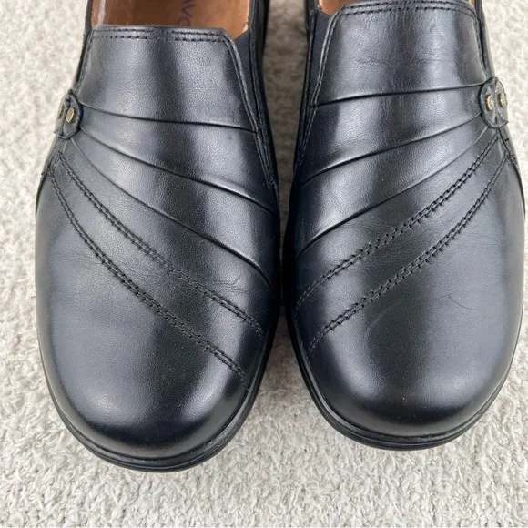 Aravon Shoes Womens 10 Black Danielle AR Casual Comfort Slip On Career Loafer