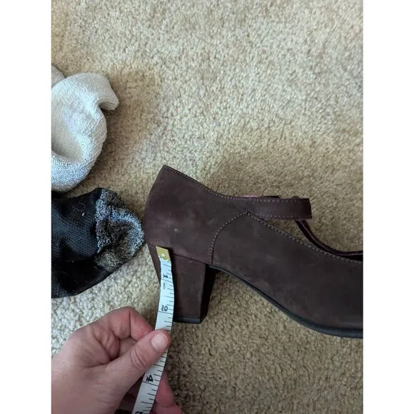 Arche Women's Size 39 US 9 Brown Leather Latex Wedge Comfort Heeled Shoes
