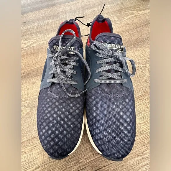 Ariat Mens Fuse Team Navy Mesh Sneaker Trainer Shoes - Size  7