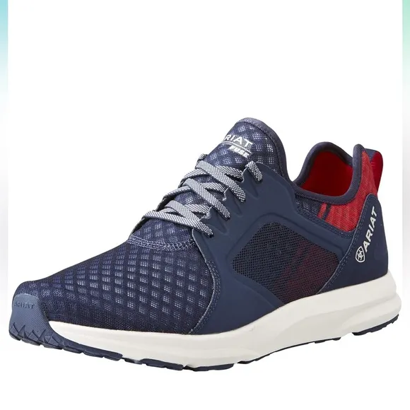 Ariat Mens Fuse Team Navy Mesh Sneaker Trainer Shoes - Size  7