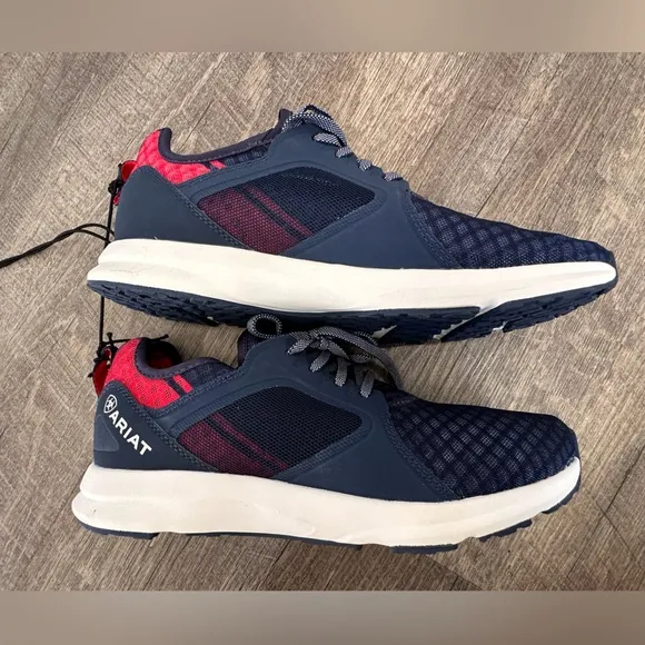 Ariat Mens Fuse Team Navy Mesh Sneaker Trainer Shoes - Size  7