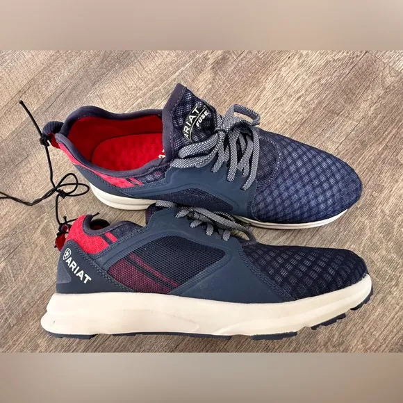 Ariat Mens Fuse Team Navy Mesh Sneaker Trainer Shoes - Size  7