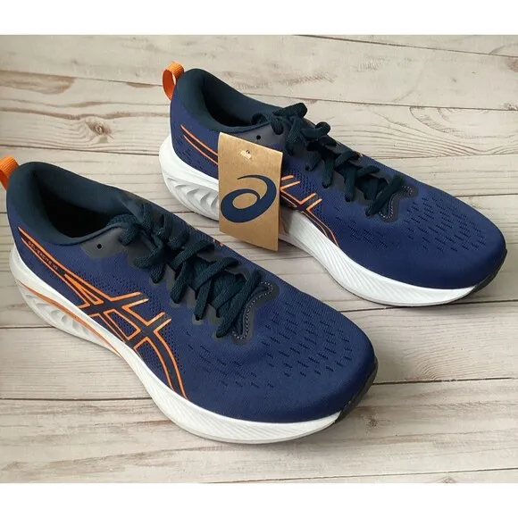 Asics Gel-Excite 10 Men’s Running Athletic Shoes Ocean Blue/Bright Orange 11.5