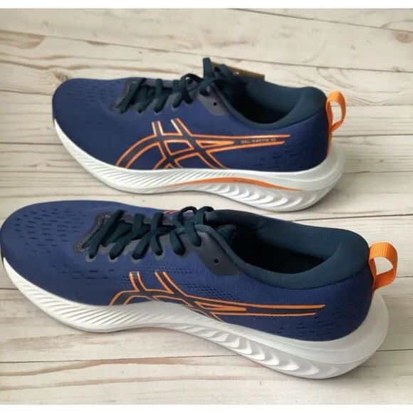 Asics Gel-Excite 10 Men’s Running Athletic Shoes Ocean Blue/Bright Orange 11.5