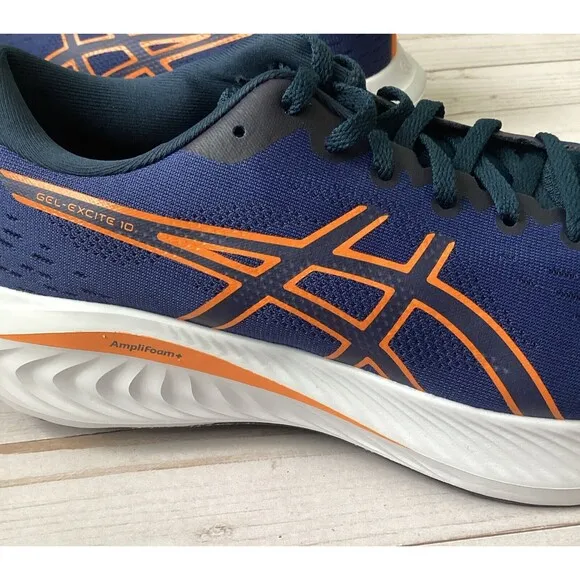 Asics Gel-Excite 10 Men’s Running Athletic Shoes Ocean Blue/Bright Orange 11.5