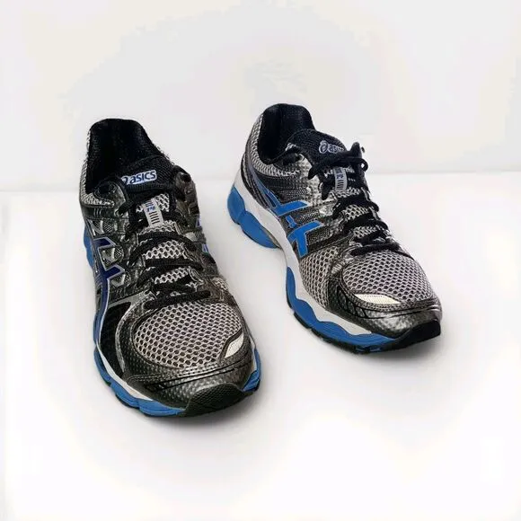 ASICS Gel Nimbus 14 Running Shoes Men’s Size 9 Sneakers Tennis Blue Black Silver