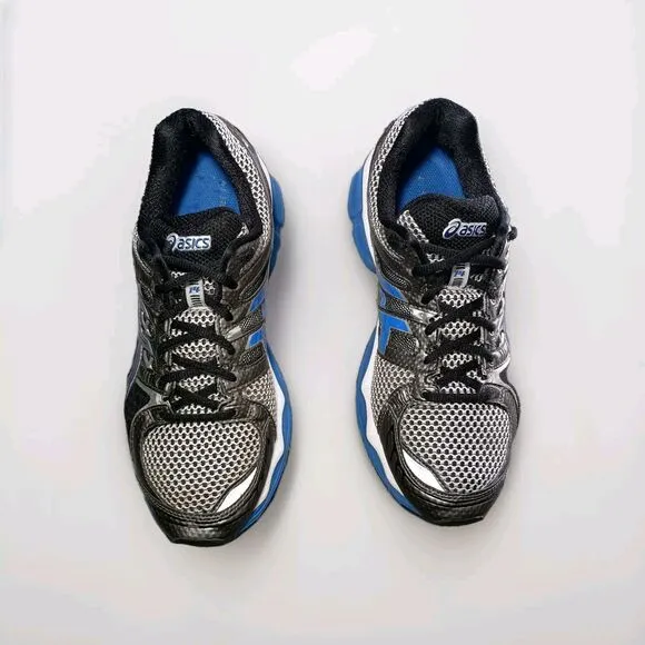 ASICS Gel Nimbus 14 Running Shoes Men’s Size 9 Sneakers Tennis Blue Black Silver