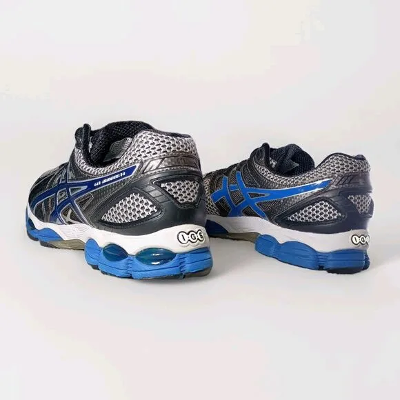 ASICS Gel Nimbus 14 Running Shoes Men’s Size 9 Sneakers Tennis Blue Black Silver
