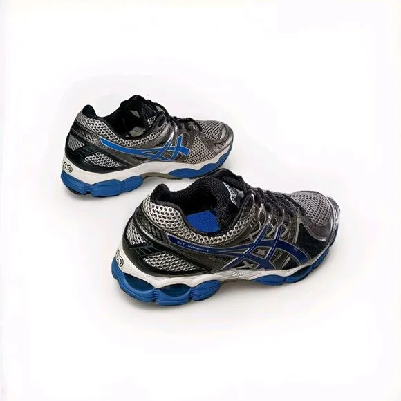 ASICS Gel Nimbus 14 Running Shoes Men’s Size 9 Sneakers Tennis Blue Black Silver