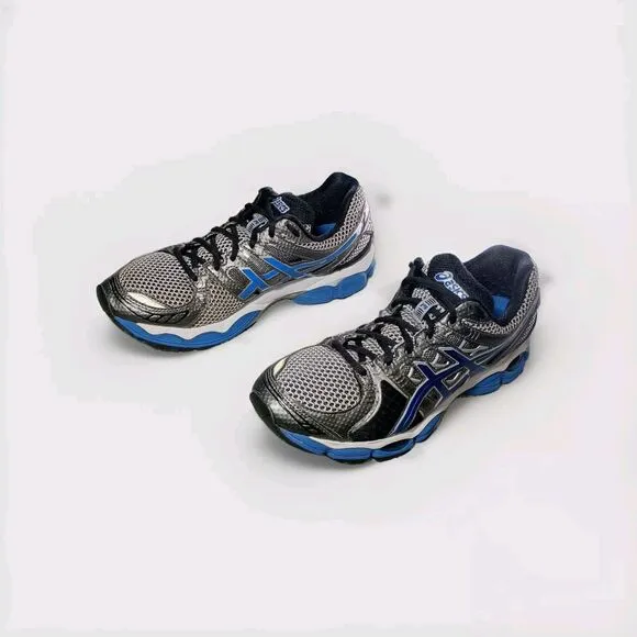 ASICS Gel Nimbus 14 Running Shoes Men’s Size 9 Sneakers Tennis Blue Black Silver