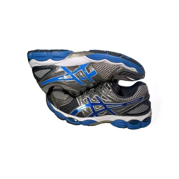 ASICS Gel Nimbus 14 Running Shoes Men’s Size 9 Sneakers Tennis Blue Black Silver