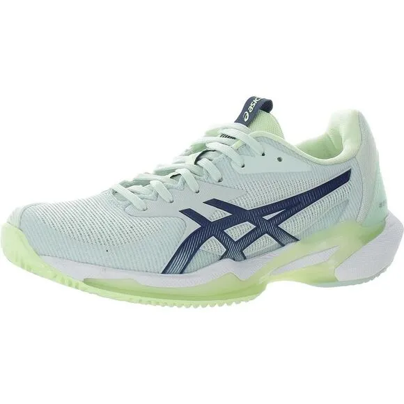 Asics Womens Solution Speed FF 3 Clay Green Lace-Up Other Sports Shoes New