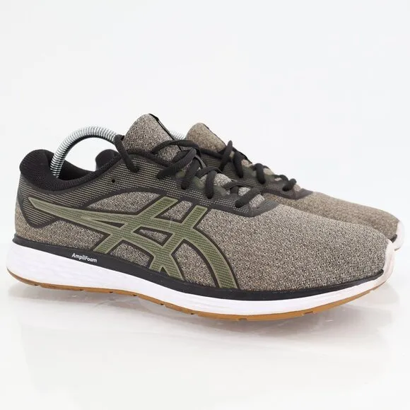 Asics Patriot 11 Mens 9.5 Olive Canvas Mesh Low Top Running Shoes