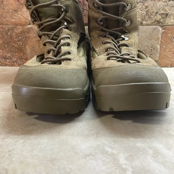 Bates Boots Combat Hot Weather 2012 Shoes E03612B Wibram Brown Green Size 8 W