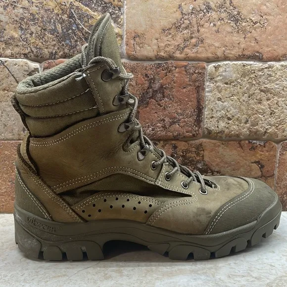 Bates Boots Combat Hot Weather 2012 Shoes E03612B Wibram Brown Green Size 8 W