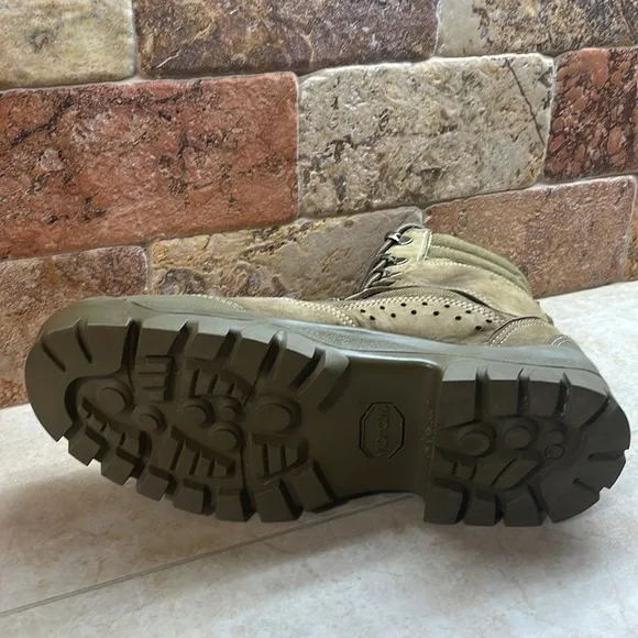 Bates Boots Combat Hot Weather 2012 Shoes E03612B Wibram Brown Green Size 8 W
