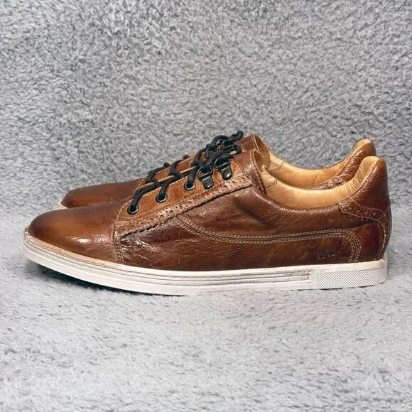 Bed Stu Land Mens Size 11 Low Top Sneakers Shoes Distressed Brown Leather