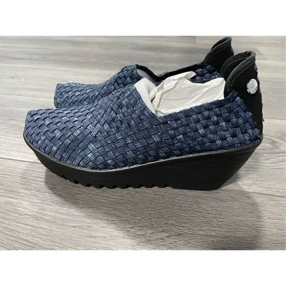 Bernie Mev Women's Gem Wedge Clog Pump Nursing Shoes Blue Women’s 39 US 9 NEW