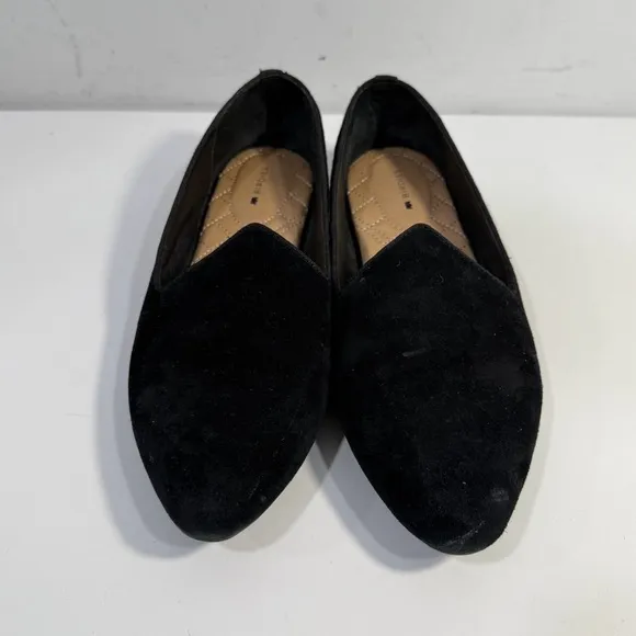 Birdies Flats Shoes Black Suede The Heron Almond Toe Ballet Comfort Women’s 8
