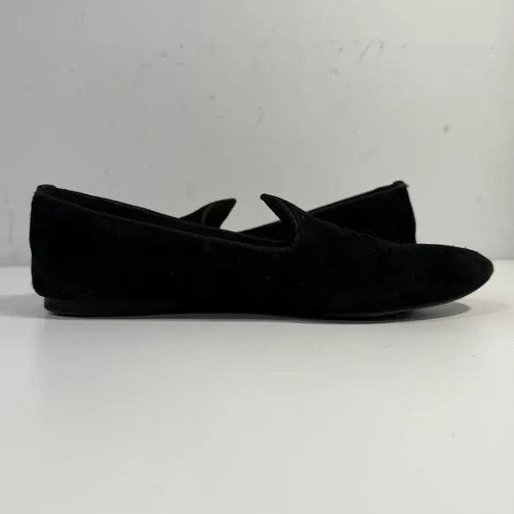 Birdies Flats Shoes Black Suede The Heron Almond Toe Ballet Comfort Women’s 8