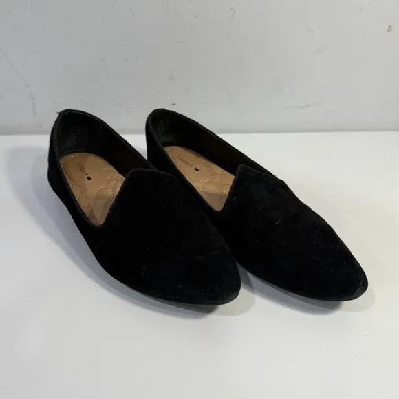 Birdies Flats Shoes Black Suede The Heron Almond Toe Ballet Comfort Women’s 8