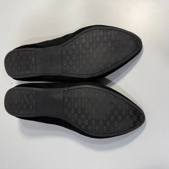 Birdies Flats Shoes Black Suede The Heron Almond Toe Ballet Comfort Women’s 8