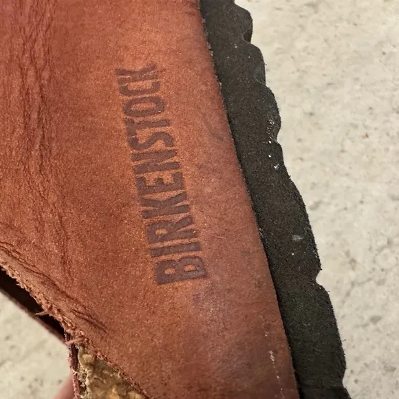 Birkenstock Arizona Leather Sandals Copper Buckle Slides Comfort Shoes