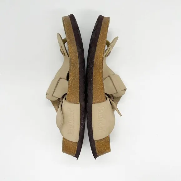 Birkenstock Betula Gizeh Cork Sandals Sz 8 Women's Beige Brown Comfort Outdoor
