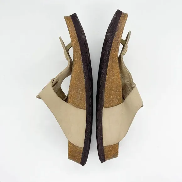 Birkenstock Betula Gizeh Cork Sandals Sz 8 Women's Beige Brown Comfort Outdoor
