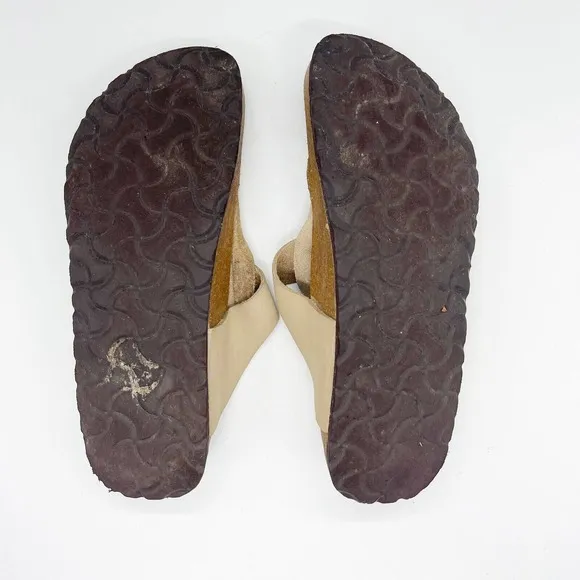 Birkenstock Betula Gizeh Cork Sandals Sz 8 Women's Beige Brown Comfort Outdoor