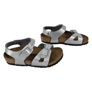BIRKENSTOCK GIRL'S RIO SILVER BACK STRAP SANDAL SIZE 8-8.5 (26) 165 C8