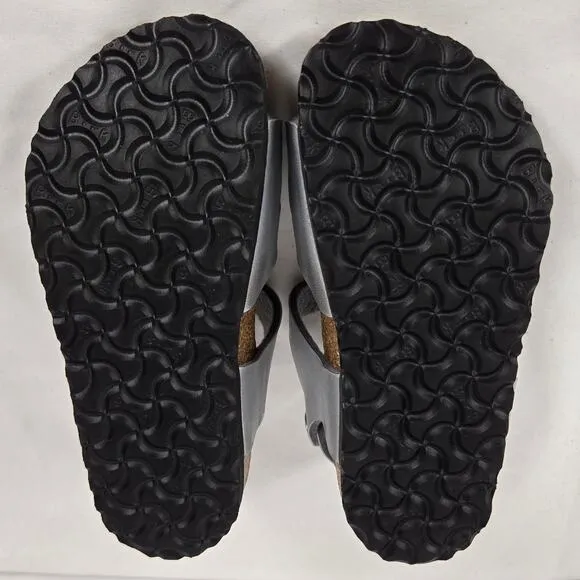 BIRKENSTOCK GIRL'S RIO SILVER BACK STRAP SANDAL SIZE 8-8.5 (26) 165 C8
