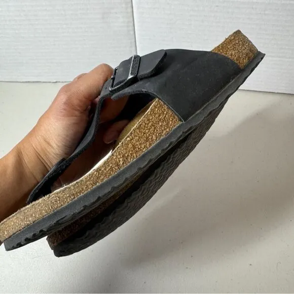 Birkenstock Kids Black Strap Gizeh Sandals Size 34