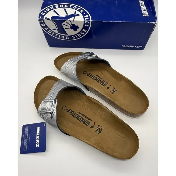 Birkenstock Madrid BS Spectral Silver EU 42 UK 8 US L 11 M 9.0 MM 270 Narrow