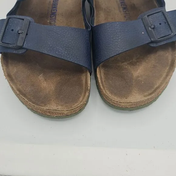 Birkenstock Men's Arizona Microfiber Navy Sandals Size 44 Two-Strap
