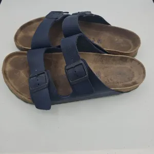 Birkenstock Men's Arizona Microfiber Navy Sandals Size 44 Two-Strap