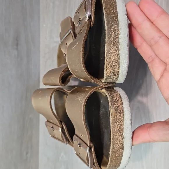 Birkenstock Women Arizona Roze Metallic Sandals shoes sz 38/7 Regular