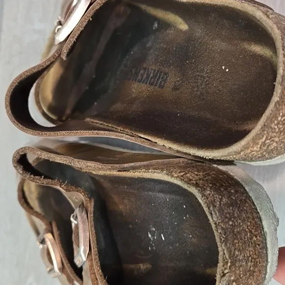 Birkenstock Women Arizona Roze Metallic Sandals shoes sz 38/7 Regular
