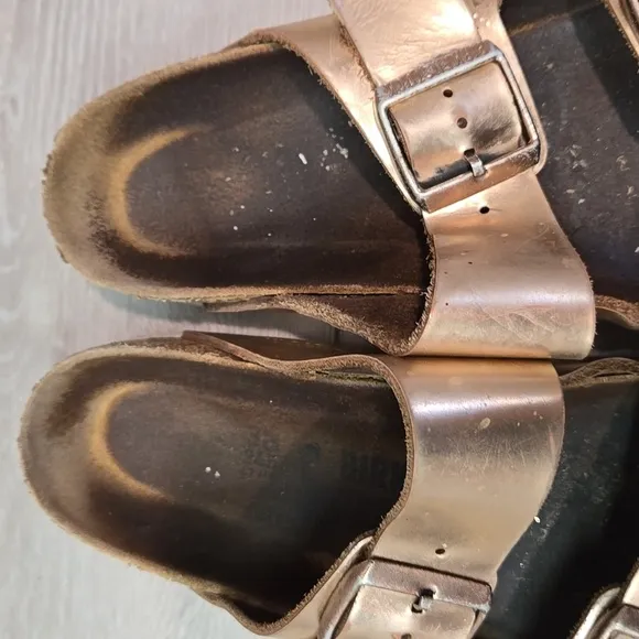 Birkenstock Women Arizona Roze Metallic Sandals shoes sz 38/7 Regular