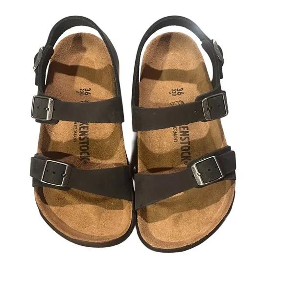 Birkenstock Women’s Sonora Black Leather Strap Sandals Size EU 36 US Size 5-5.5