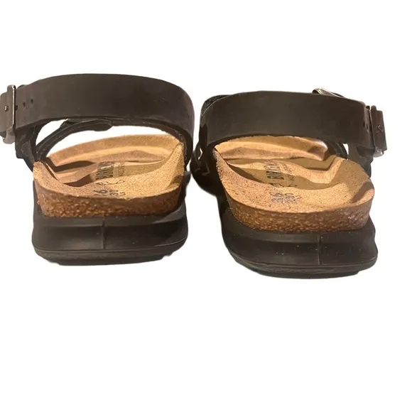 Birkenstock Women’s Sonora Black Leather Strap Sandals Size EU 36 US Size 5-5.5