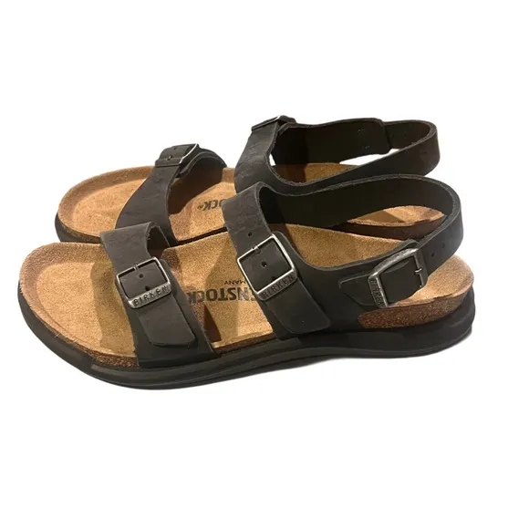 Birkenstock Women’s Sonora Black Leather Strap Sandals Size EU 36 US Size 5-5.5