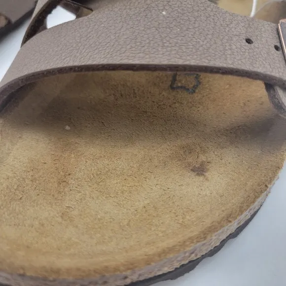 Birkenstock Yao Balance Sandals Women's Sz 5 Mocha/Brown Leather Narrow Slip Ons