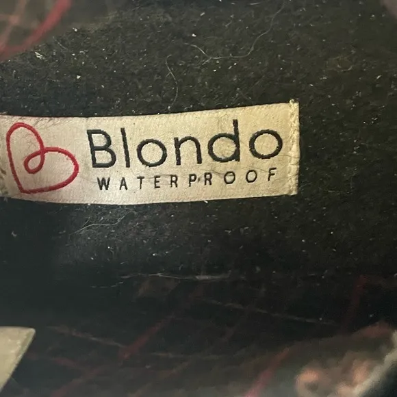 BLONDO BLACK LEATHER WATERPROOF MOTO ANKLE BOOTS SIZE 8.5 Medium