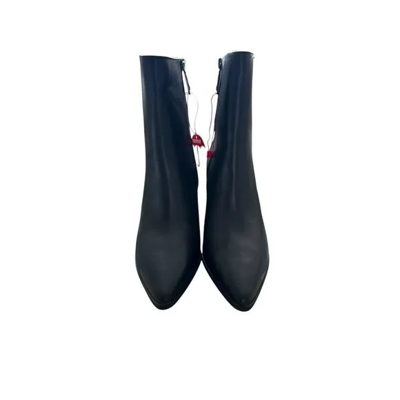 Blondo Indi Waterproof Leather Black High Ankle Booties Heeled Inside Zipper 9