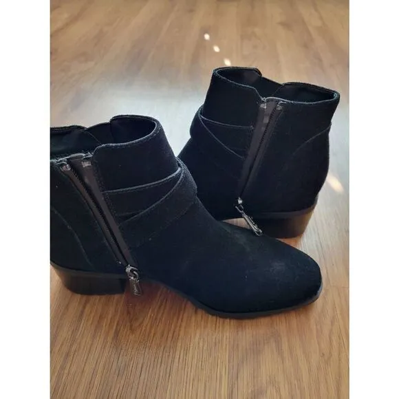 Blondo Women's Black Waterproof Suede Leather Ankle Boots Size 6.5